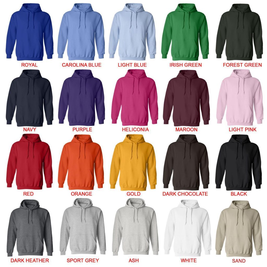 hoodie color chart - Lemon Demon Store