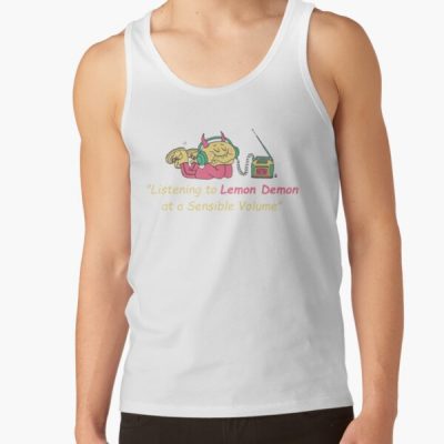 Listening To Lemon Demon At A Sensible Volume Tank Top Official Lemon Demon Merch