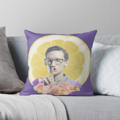 Shhhh Throw Pillow Official Lemon Demon Merch