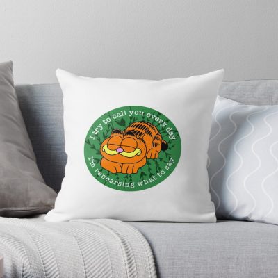 Touch-Tone Telephone Garf - Nature Edition Throw Pillow Official Lemon Demon Merch